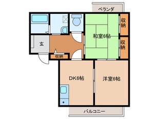 ディアス西真上A棟の物件間取画像